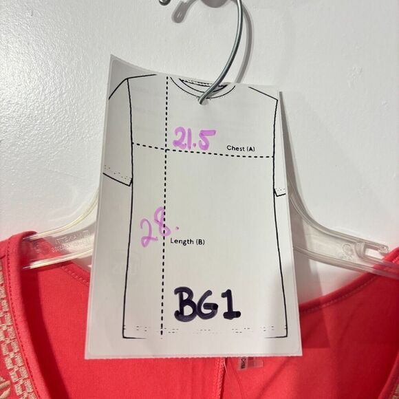 NWT Andree By Unit  Blouse Top Small Coral Gold Floral Embroidery Sleeveless - Picture 7 of 7